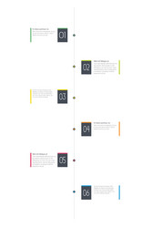 Timeline Data Visualization Template vector image