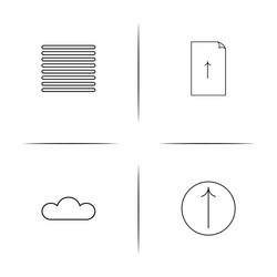 web and text simple linear icon setsimple outline vector image