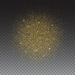 Gold glitter and bright sand transparent vector