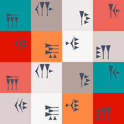 Seamless background with cuneiform vector