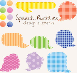 set of different speech bubbles design elements vector