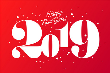 2019 happy new year greeting card vector