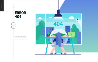 Business series - error 404 web template vector