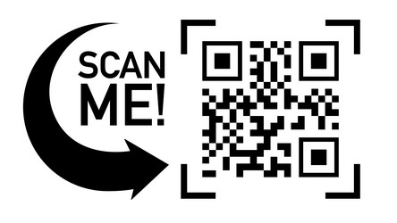 qr code scan icon for mobile apps vector image