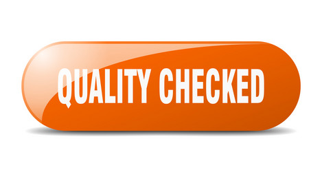 quality checked button sign key vector image