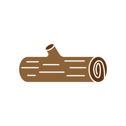 Wood log icon design template clipart vector