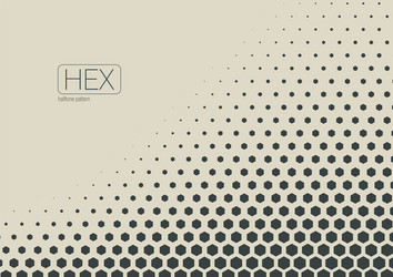 2d abstract geometric wave hex halftone pattern vector image