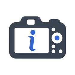 Camera information icon Royalty Free Vector Image