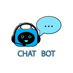 chat bot icon computer robotchat element online vector image