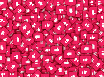 Like thumbs up icons web buttons pattern vector