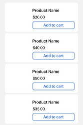 mobile shopping interface with add to cart options vector image