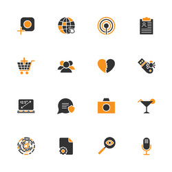 Simple ui icons for app sites programs vector