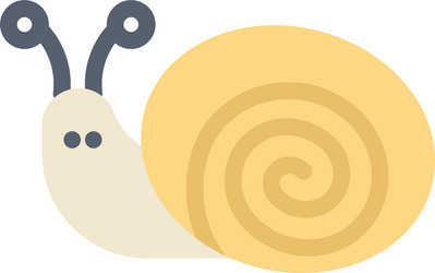 Bug easter snail spring flat color icon vector