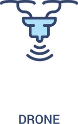 drone concept 2 colored icon simple line element vector image