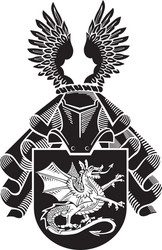 Medieval Heraldic Silhouette Vector Image