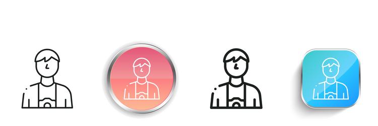 blogger icon thin linear regular and button style vector image