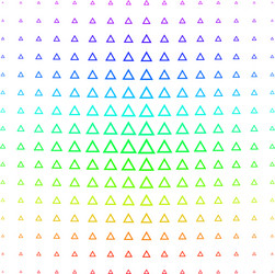 Contour triangle shape halftone spectrum pattern vector