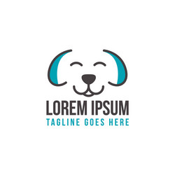 dog face icon isolated on white background Vector Image