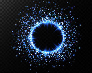 a dynamic blue sparkling circular effect enhanced vector image