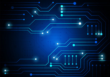 circuit technology background with hi-tech digital vector image