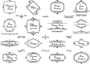 Elegant Swirl Calligraphy Frame Vector Image