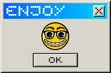 Enjoy computer message vector