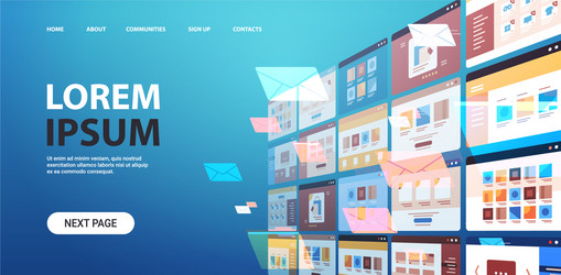Folders mail envelopes cloud internet data file vector