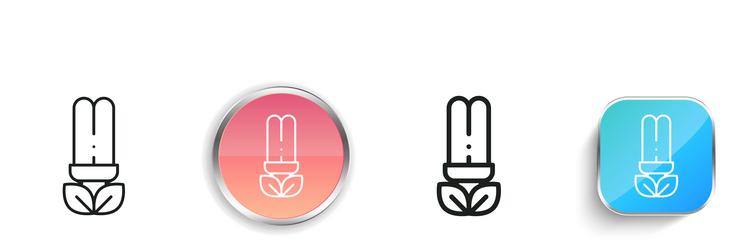 green energy icon thin linear regular and button vector image