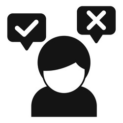 man choosing between right and wrong decisions vector image