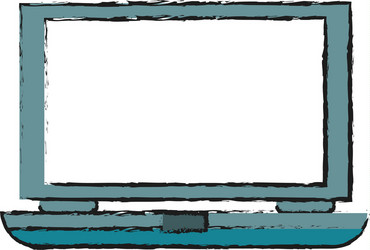 laptop computer frontview icon image vector image