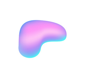 Liquid hologram shapes futuristic fluid vector