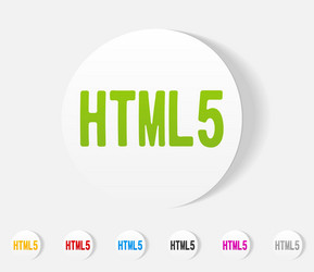 realistic design element html5 vector image