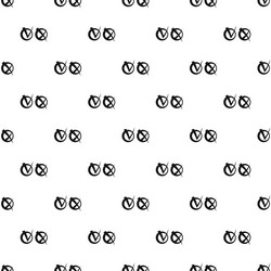 tick and cross check marks pattern simple style vector image