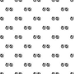 Tick and cross check marks pattern simple style vector