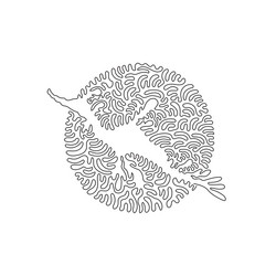 Continuous curve one line drawing of pretty vector