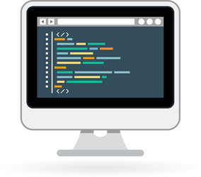 programming and coding icon website development vector image