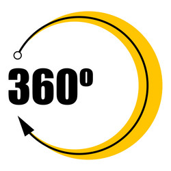 360 degrees angle showing full coverage vector image