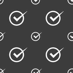 check mark sign icon checkbox button seamless vector image