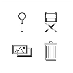 Design and studio simple linear icon setsimple vector