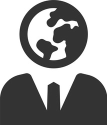 Global business icon vector