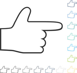 hand pointer right icon vector image