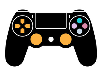 video game ps4 controller gamepad flat color vector