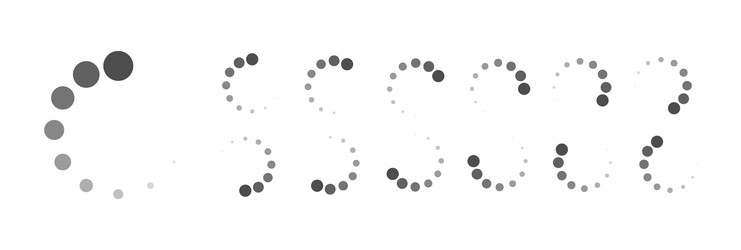 Circular loading buffering icons vector