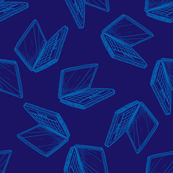 Laptop seamless pattern for print or web design vector