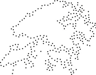 abstract schematic map of hong kong from vector image
