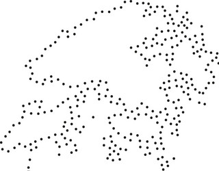 Abstract schematic map of hong kong from vector