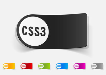 Realistic design element css3 vector