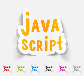 Realistic design element java script vector
