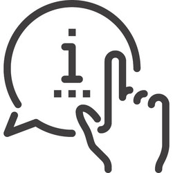 answers flat line web icon concept vector image