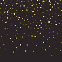 abstract pattern of random falling gold stars vector image